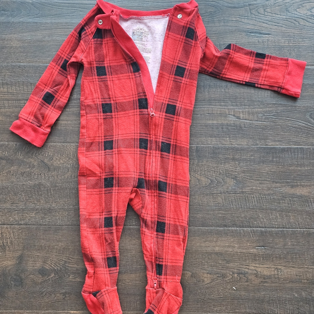 Wondershop Red and Black Plaid Kids One Piece